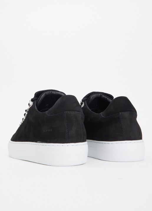 Nubikk Jagger Classic sneaker van nubuck  - achterkant 2 zwart