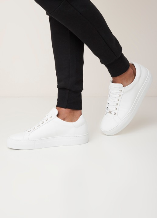 Nubikk Jagger Pure sneaker van leer - voorkant 5 wit