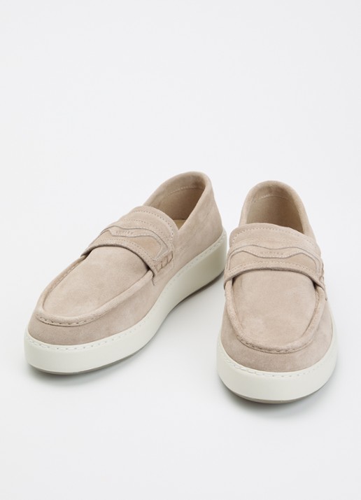 Nubikk Jiro Gatsby loafer van suède - detail 2 beige