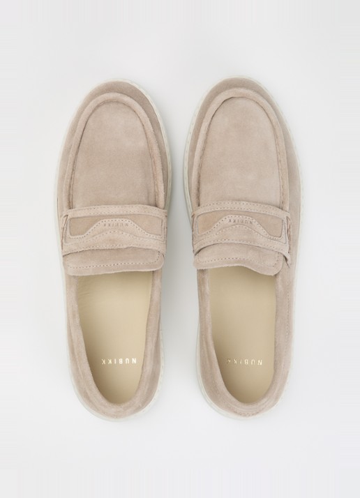 Nubikk Jiro Gatsby loafer van suède - detail 3 beige
