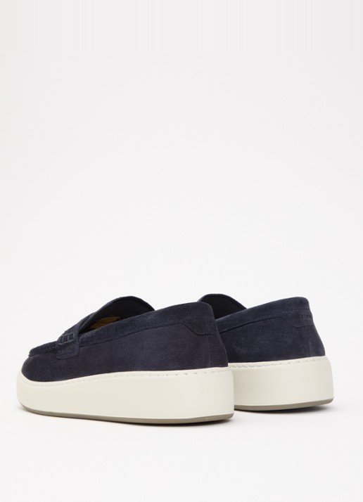 Nubikk Jiro Gatsby loafer van suède - achterkant 2 donkerblauw
