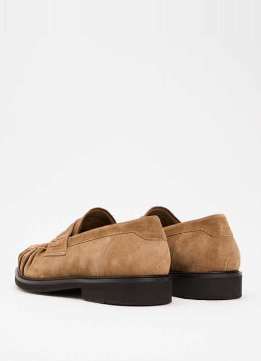 Nubikk Jones Mio loafer van suède - achterkant 5 lichtbruin