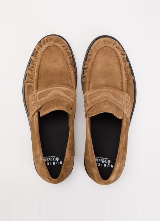 Nubikk Jones Mio loafer van suède - detail 3 lichtbruin