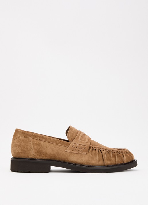 Nubikk Jones Mio loafer van suède - voorkant lichtbruin