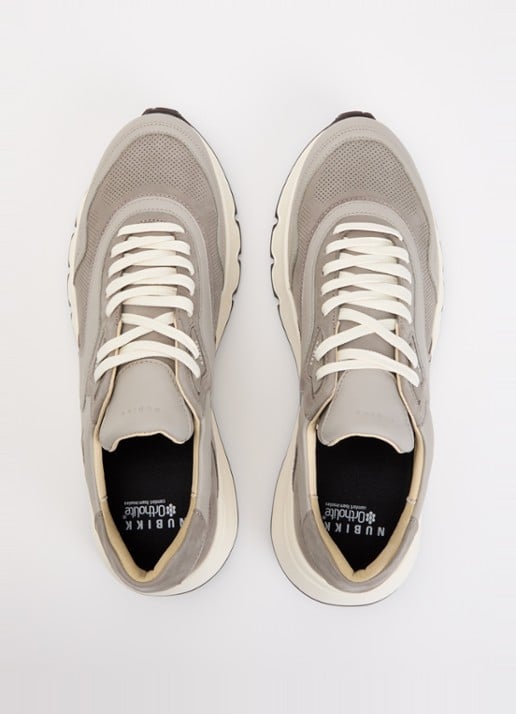 Nubikk Luca Noa sneaker met leren details  - detail 2 grijs