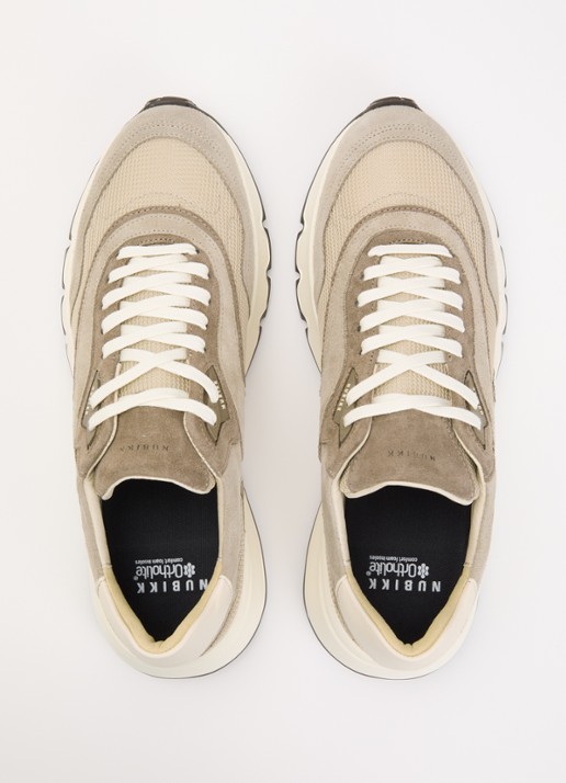 Nubikk Luca Noa sneaker met suède details - detail 4 beige