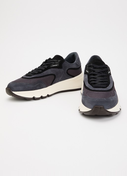 Nubikk Luca Noa sneaker met suède details - detail donkerblauw