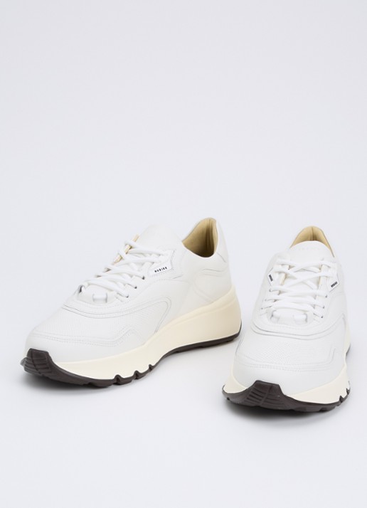 Nubikk Luca Noa sneaker van leer  - detail gebroken wit