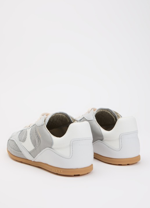 Nubikk Riley Morgan sneaker met leren details - achterkant blauwgrijs