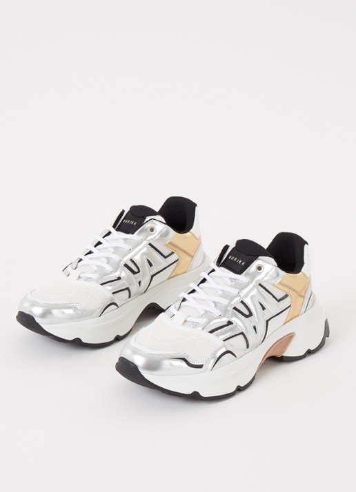Nubikk Ross Trek Edge sneaker met leren details - detail 2 wit