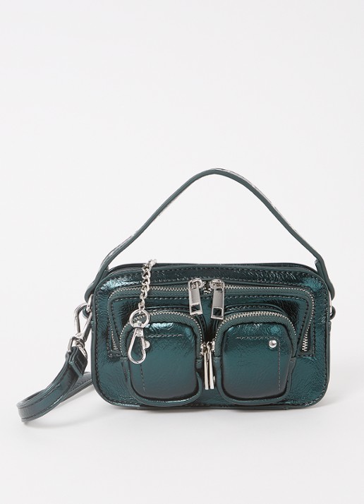Núnoo Helena  crossbodytas met afneembare schouderriem - voorkant 2 donkergroen