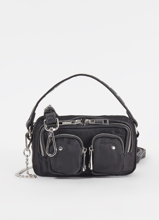 Núnoo Helena crossbodytas met studs - voorkant zwart