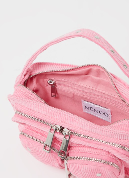 Núnoo Helena handtas van corduroy - detail roze