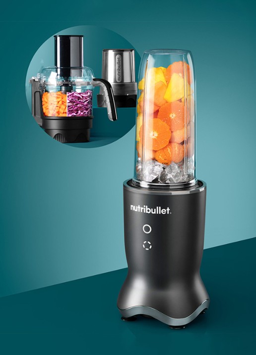 Nutribullet Ultra Plus+ blender & foodprocessor 0,9 liter - achterkant 7 zwart