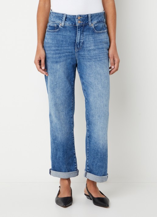 NYDJ Bailey mid waist slim fit jeans met steekzakken