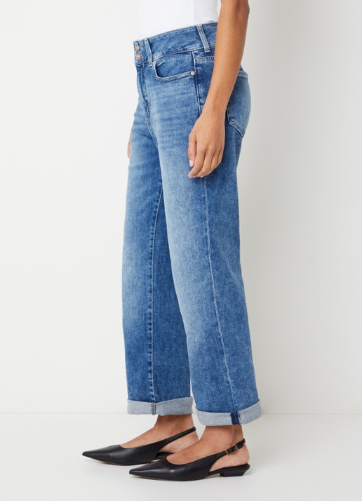 NYDJ Bailey mid waist slim fit jeans met steekzakken - detail 2 indigo