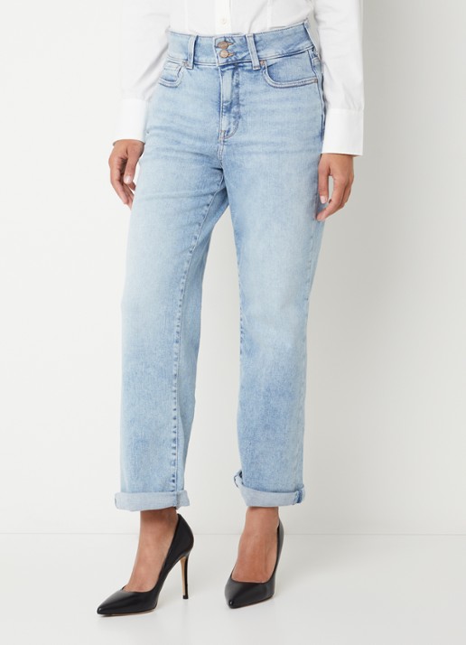 NYDJ Bailey mid waist slim fit jeans met steekzakken