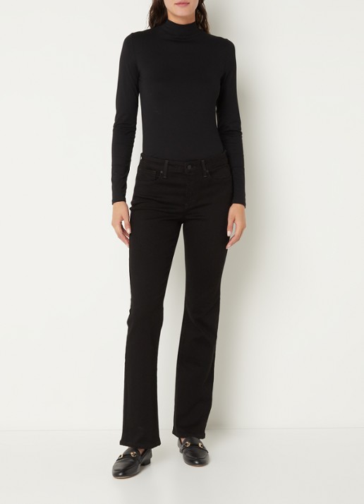 NYDJ Barbara high waist bootcut jeans met stretch - voorkant 3 zwart
