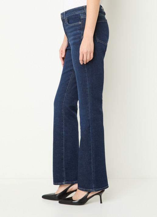 NYDJ Barbara mid waist bootcut jeans met donkere wassing - detail 2 indigo