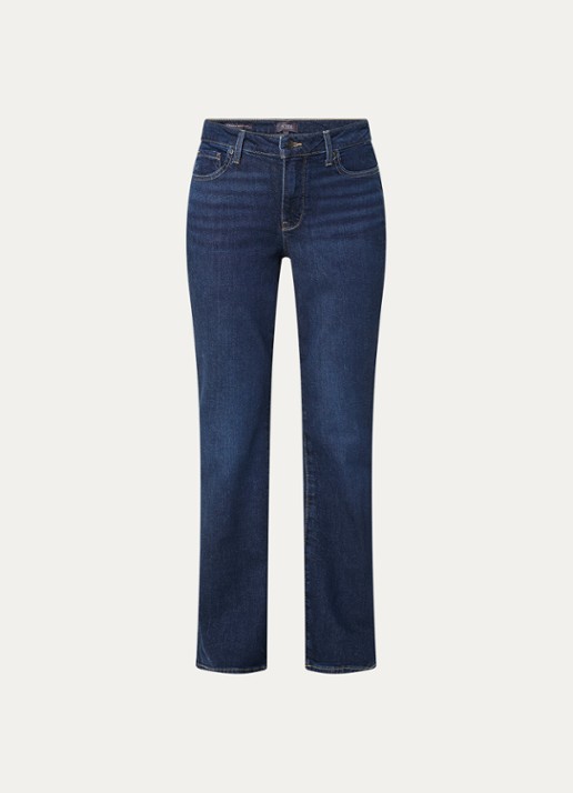 NYDJ Barbara mid waist bootcut jeans met donkere wassing - voorkant 3 indigo