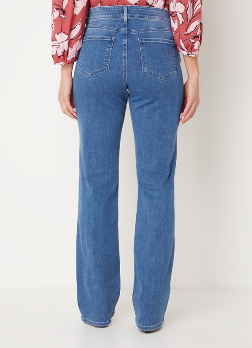 NYDJ Blake high waist flared jeans met stretch - achterkant 5 middenblauw