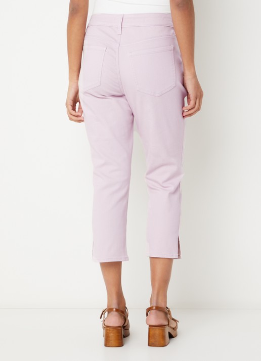 NYDJ Chloe mid waist skinny fit capri broek met gekleurde wassing - achterkant 3 antraciet