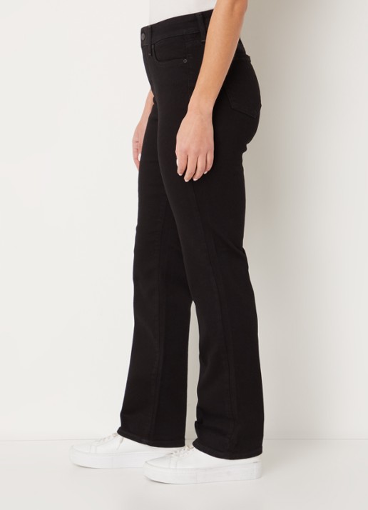 NYDJ Ellison high waist straight leg jeans met gekleurde wassing - detail 2 zwart