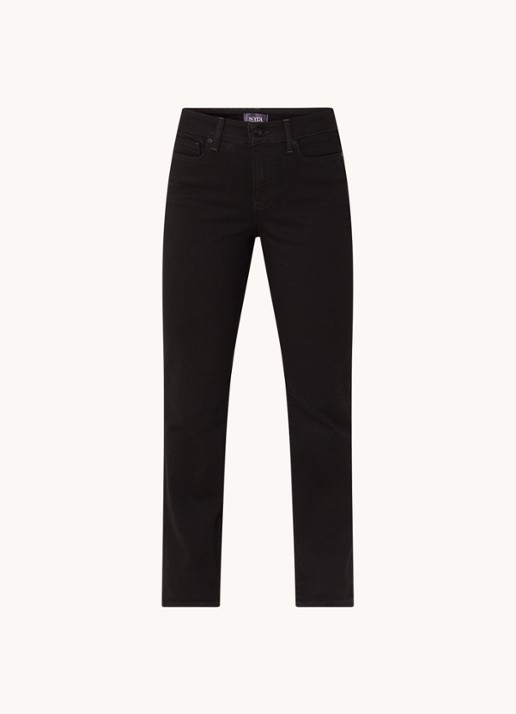 NYDJ Ellison high waist straight leg jeans met gekleurde wassing - voorkant 3 zwart