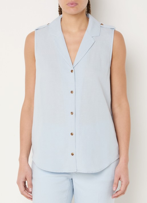 NYDJ Gabrielle mouwloze blouse in linnenblend