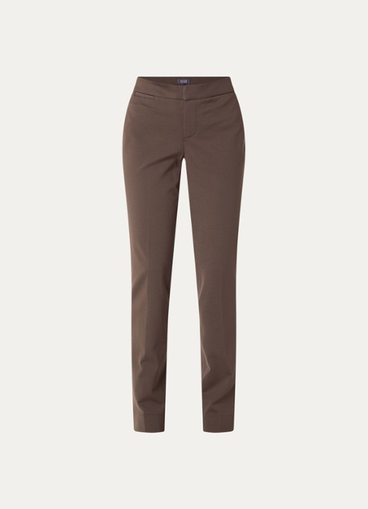 NYDJ High waist slim fit pantalon - voorkant 3 bruin