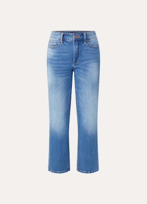 NYDJ Mailyn mid waist straight fit jeans met gekleurde wassing - voorkant 4 indigo