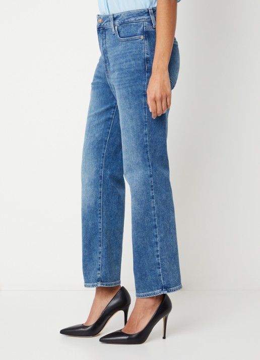 NYDJ Marilyn mid waist slim fit jeans met medium wassing - detail 2 indigo