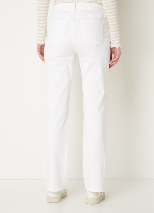 NYDJ Marilyn mid waist straight fit chino met stretch - achterkant 3 wit