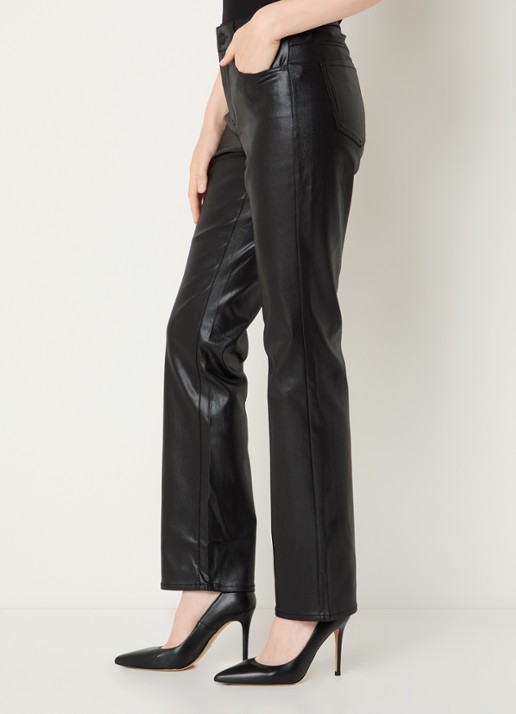 NYDJ Marilyn mid waist straight leg jeans met gekleurde wassing - detail 3 zwart