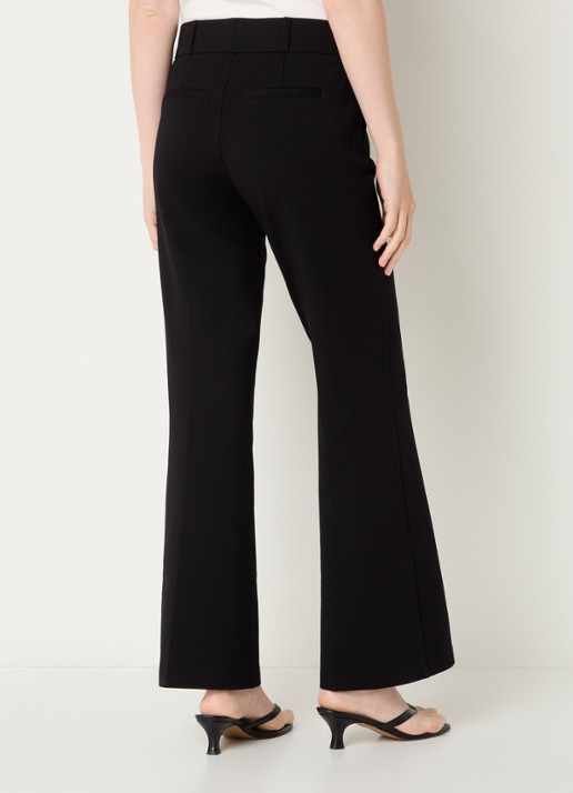 NYDJ Mid waist flared legging van jersey met steekzakken - achterkant zwart