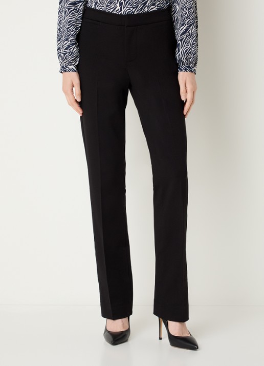 NYDJ Mid waist slim fit pantalon met stretch - detail zwart