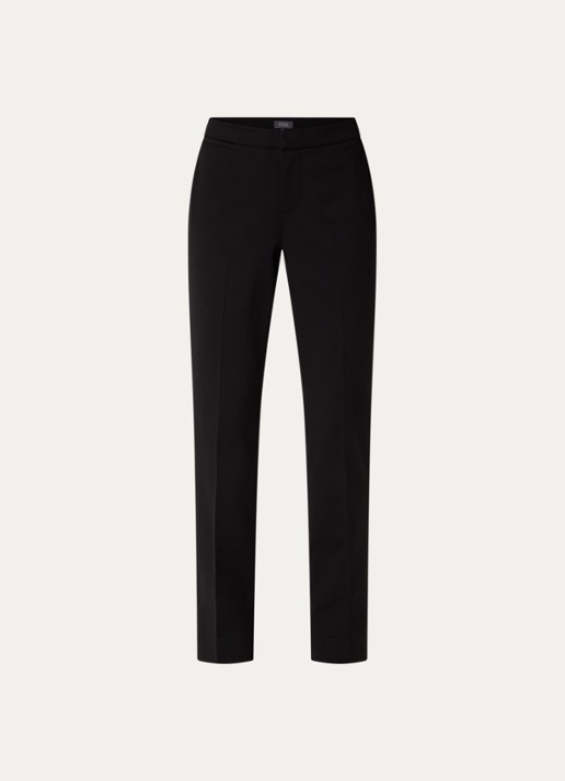 NYDJ Mid waist slim fit pantalon met stretch - voorkant 2 zwart