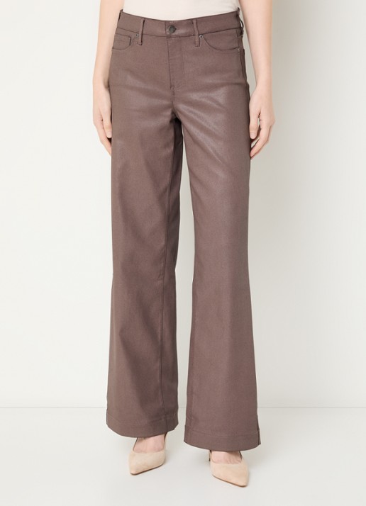 NYDJ Teresa high waist wide leg jeans met gekleurde wassing