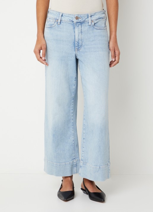 NYDJ Teresa high waist wide leg jeans met lichte wassing