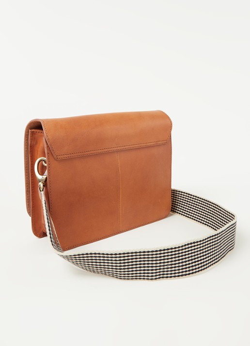 O My Bag Audrey schoudertas van leer - achterkant 3 cognac