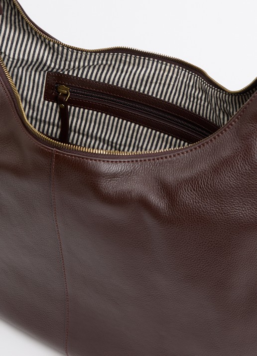 O My Bag Coco Grand schoudertas van leer  - detail 3 chocoladebruin