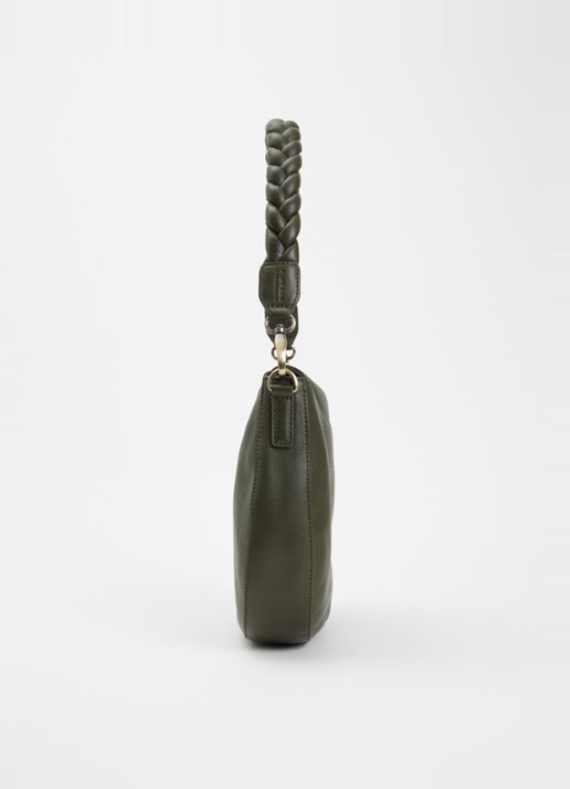 O My Bag Lana handtas van leer met afneembare schouderriem  - detail 2 mosgroen