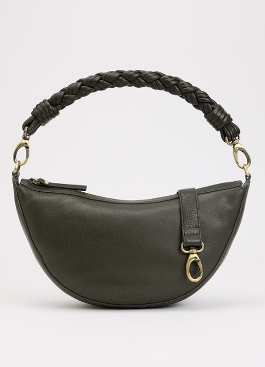 O My Bag Leo Midi schoudertas van leer met afneembare schouderriem