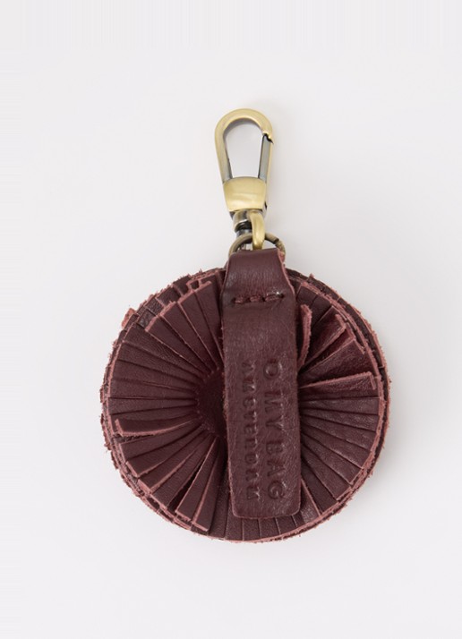 O My Bag Pom Pom tasbedel van leer