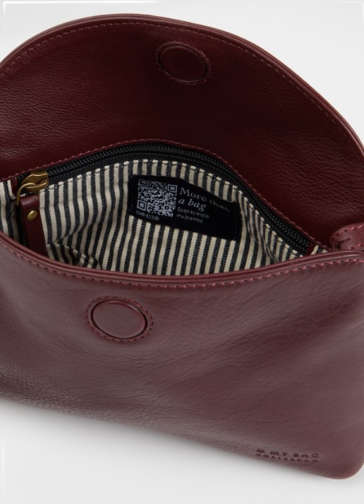 O My Bag Sienna Mini schoudertas van leer  - detail 3 bordeauxrood