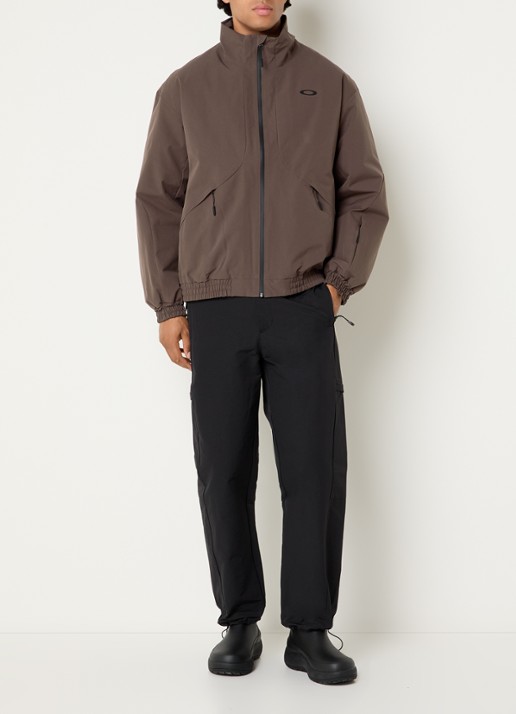 Oakley Channel softshell jack met logo - voorkant 4 bruin