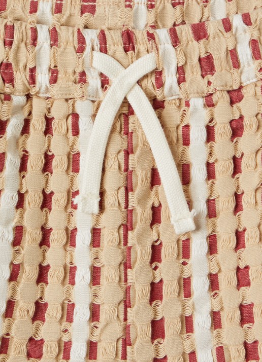 OAS Braga straight fit korte broek met structuur - detail 3 beige