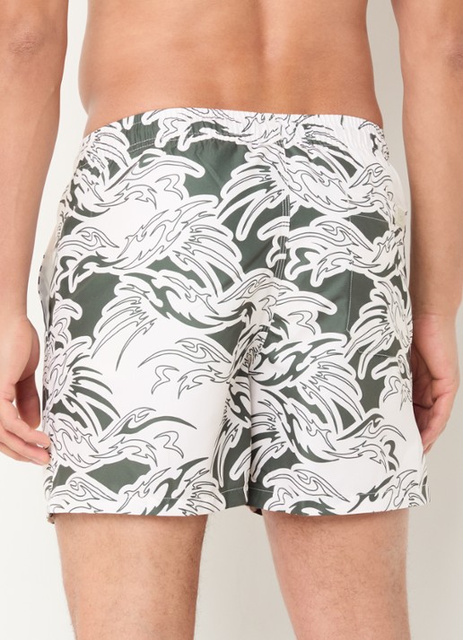 OAS Rouge zwemshorts met grafische print - achterkant 2 ivoor