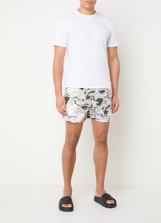 OAS Rouge zwemshorts met grafische print - voorkant 4 ivoor