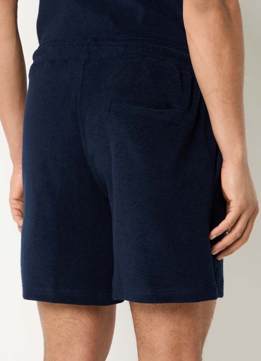 OAS Straight fit korte broek met steekzakken - achterkant donkerblauw